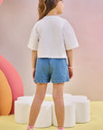 Shorts em Jeans com Elastano 82839 Infanti Infantil Menina
