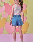 Shorts em Jeans com Elastano 86586 Infanti Infantil Menina