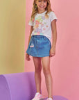 Shorts em Jeans com Elastano 86586 Infanti Infantil Menina
