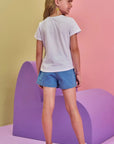 Shorts em Jeans com Elastano 86586 Infanti Infantil Menina