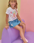 Shorts em Jeans com Elastano 86586 Infanti Infantil Menina