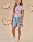 Shorts em Jeans com Elastano 88117 Infanti Infantil Menina