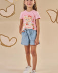 Shorts em Jeans com Elastano 88117 Infanti Infantil Menina