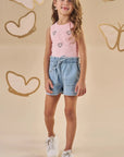 Shorts em Jeans com Elastano 88117 Infanti Infantil Menina