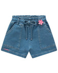 Shorts em Jeans com Elastano. Acompanha Presilha de Cabelo 95317 Infanti Infantil Menina