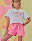 Shorts em Moletom sem Pelúcia 86587 Infanti Infantil Menina