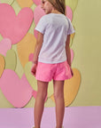 Shorts em Moletom sem Pelúcia 86587 Infanti Infantil Menina
