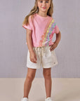 Shorts em Sarja com Elastano 86495 Infanti Infantil Menina