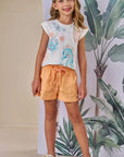 Shorts em Sarja com Elastano 86495 Infanti Infantil Menina