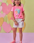 Shorts em Sarja com Elastano 86635 Infanti Infantil Menina