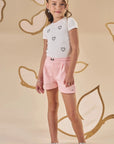 Shorts em Sarja com Elastano 87207 Infanti Infantil Menina