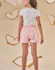 Shorts em Sarja com Elastano 87207 Infanti Infantil Menina