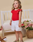 Shorts em Sarja com Elastano 95341 Infanti Infantil Menina