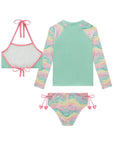 Trio de Biquíni e Blusa em Malha UV Dry com Proteção UV 50+ 93170 Infanti Infantil Menina
