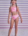 Trio de Biquíni e Saia em Malha UV Dry com Proteção UV 50+ 96225 Infanti Infantil Menina