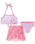 Trio de Biquíni e Saída de Praia em Malha UV Dry com Proteção UV 50+ 87808 Infanti Infantil Menina