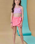 Trio de Biquíni e Saída de Praia em Malha UV Dry com Proteção UV 50+ 87808 Infanti Infantil Menina