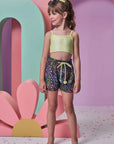 Trio de Biquíni em Malha UV Dry com Proteção UV 50 + com Shorts em Air Flow 95917 Infanti Infantil Menina