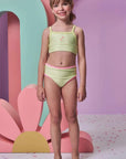 Trio de Biquíni em Malha UV Dry com Proteção UV 50 + com Shorts em Air Flow 95917 Infanti Infantil Menina