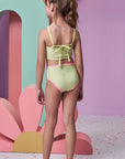 Trio de Biquíni em Malha UV Dry com Proteção UV 50 + com Shorts em Air Flow 95917 Infanti Infantil Menina