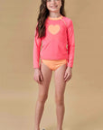 Trio de Blusa e Biquíni em Malha Poliamida com Proteção UV 50+ 88930 Infanti Infantil Menina