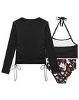 Trio de Blusa e Biquíni em Malha Uv Dry com Proteção Uv 50+ 84494 Infanti Infantil Menina