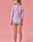 Trio de Blusa e Biquíni em Malha UV Dry com Proteção UV 50+ 88939 Infanti Infantil Menina