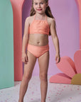 Trio de Blusa e Biquíni em Malha UV Dry com Proteção UV 50+ 96610 Infanti Infantil Menina