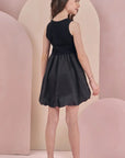 Vestido Balonê em Canelado e Tecido Amore 88141 Infanti Infantil Menina
