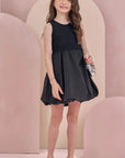Vestido Balonê em Canelado e Tecido Amore 88141 Infanti Infantil Menina