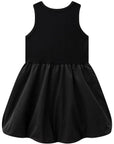 Vestido Balonê em Canelado e Tecido Amore 88141 Infanti Infantil Menina