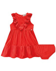 Vestido e Calcinha em Viscose Nice 83812 Infanti Bebê Menina