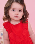 Vestido e Calcinha em Viscose Nice 83812 Infanti Bebê Menina
