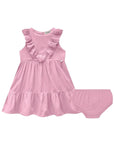Vestido e Calcinha em Viscose Nice 83812 Infanti Bebê Menina
