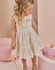 Vestido em Blend de Linho 87093 Infanti Bebê Menina
