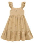 Vestido em Blend de Linho Bordado 96427 Infanti Infantil Menina