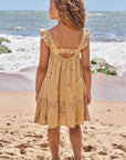 Vestido em Blend de Linho Bordado 96427 Infanti Infantil Menina