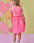 Vestido em Canelado e Tule com Elastano 86633 Infanti Infantil Menina