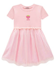 Vestido em Canelado Liz e Tule com Elastano 96661 Infanti Infantil Menina