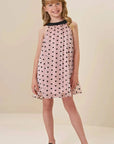 Vestido em Chiffon de Organza Corações 85554 Infanti Infantil Menina
