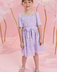 Vestido em Chiffon Flores 83997 Infanti Infantil Menina