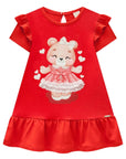 Vestido em Cotton 83590 Infanti Bebê Menina