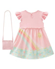 Vestido em Cotton e Malha Power(acompanha Bolsa em Retilínea) 87094 Infanti Bebê Menina