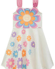 Vestido em Fly Tech. Acompanha Presilha de Cabelo 94928 Infanti Infantil Menina