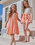 Vestido em Linho Bordado Corações 96650 Infanti Infantil Menina