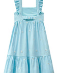 Vestido em Linho Bordado Flores 84002 Infanti Infantil Menina
