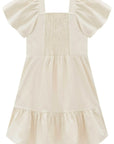 Vestido em Linho com Elastano e Tricot Algodão 97194 Infanti Infantil Menina