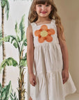Vestido em Linho Deluxe 86511 Infanti Infantil Menina