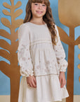 Vestido em Linho Deluxe 90925 Infanti Infantil Menina