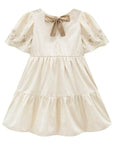 Vestido em Linho Deluxe 93520 Infanti Infantil Menina